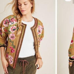 Maeve Needlepoint Bomber Jacket
